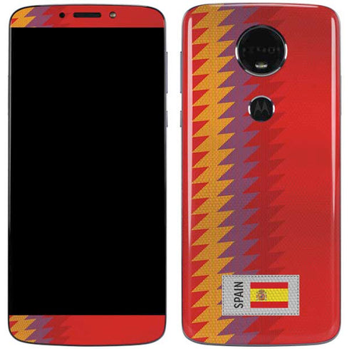 Spain Soccer Flag Moto E5 Plus Skin